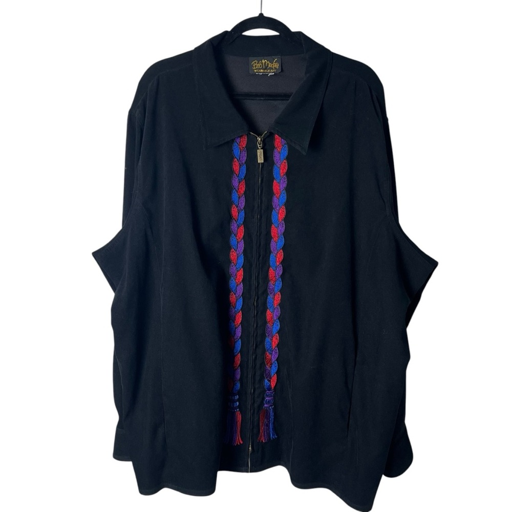 Bob Mackie Wearable Art Women’s Full Zip Lightweight Jacket Embroidered - Sz. 2X